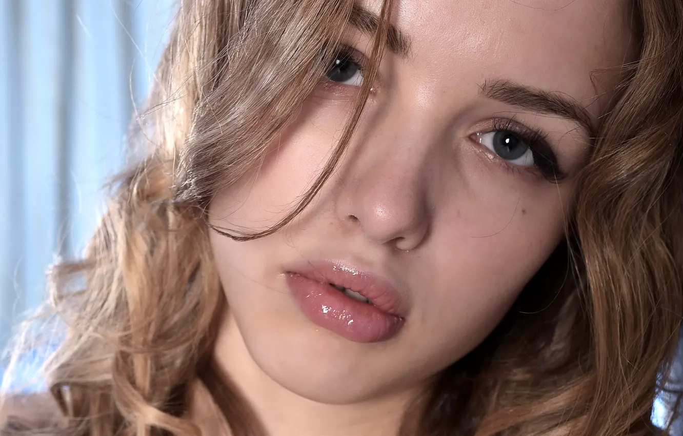 Фото обои взгляд, лицо, модель, блондинка, Maxa