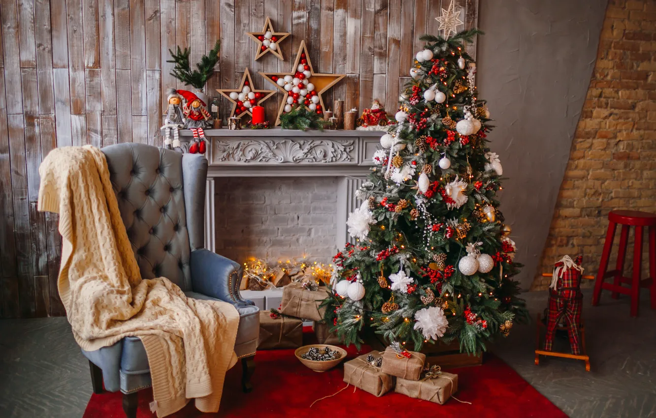 Фото обои украшения, шары, елка, Новый Год, Рождество, подарки, Christmas, balls