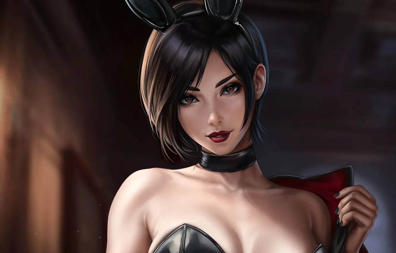 Фото обои girl, art, erotic, fantasy art, ada wong, residen evil, digital Art