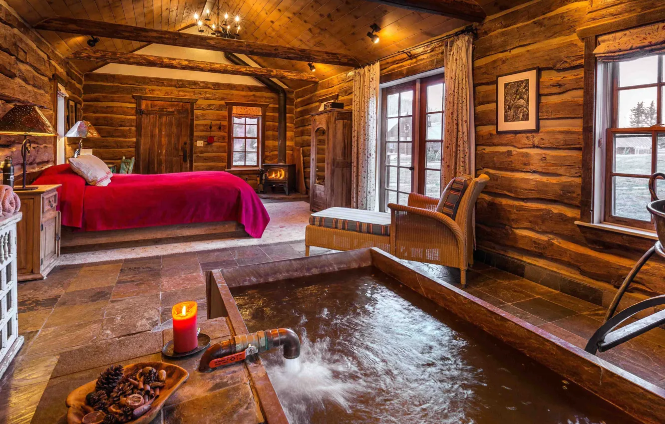 Фото обои interior, mixing vintage and modern style, design. wood, rustic home