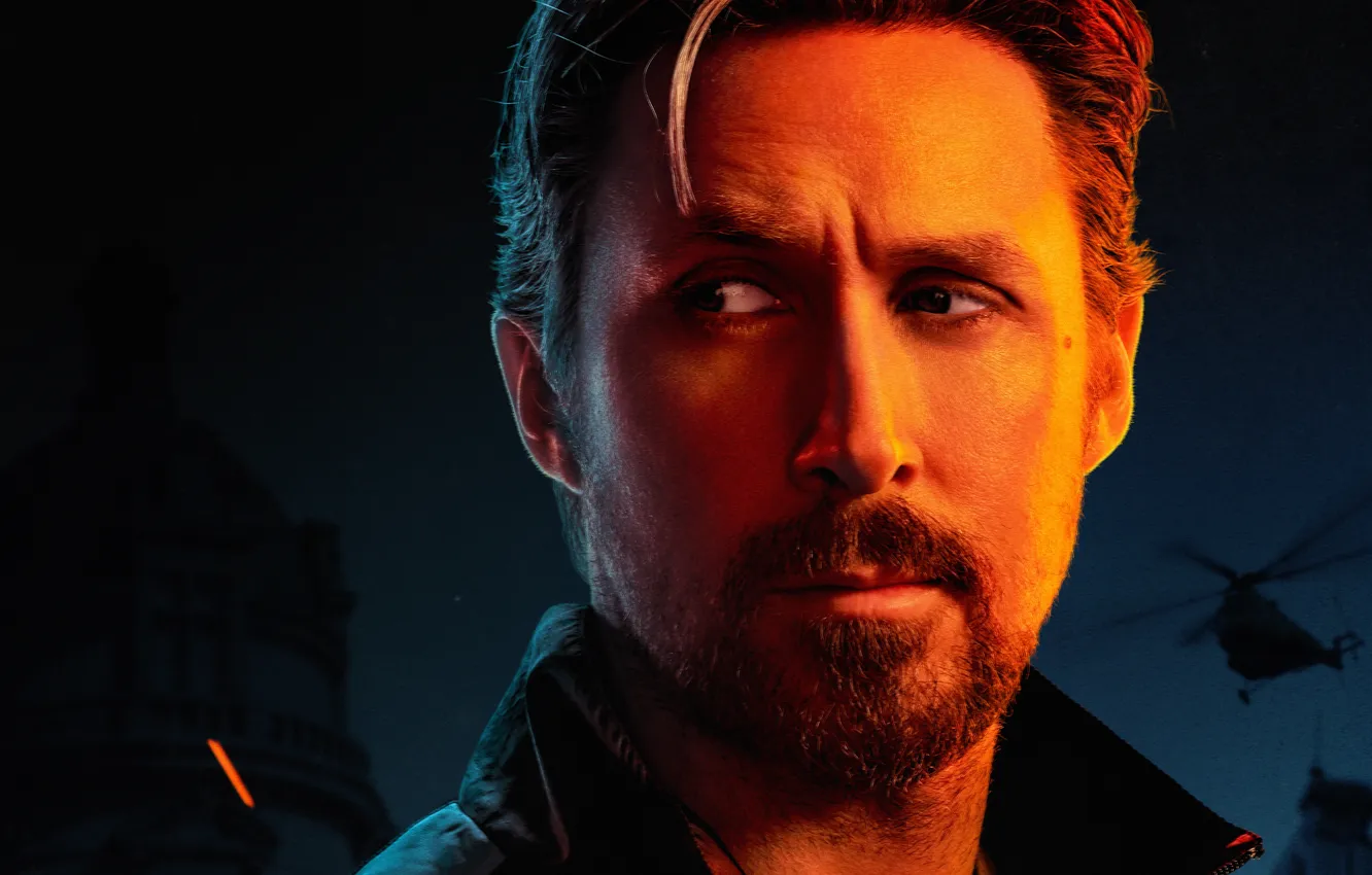 Фото обои боевик, постер, Ryan Gosling, Райан Гослинг, The Gray Man, Серый человек
