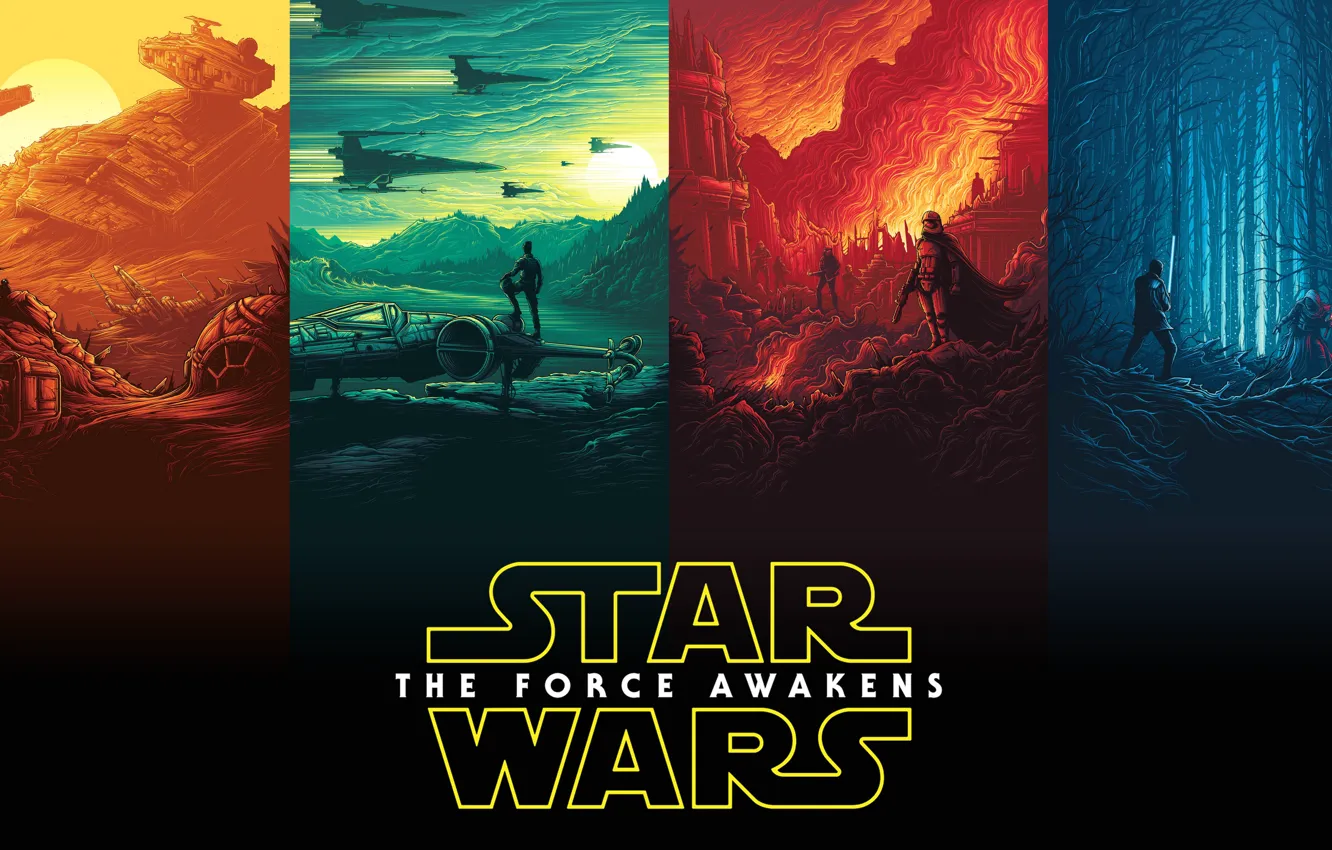 Фото обои Star Wars, Звёздные Войны, постер, The Force Awakens, Episode VII