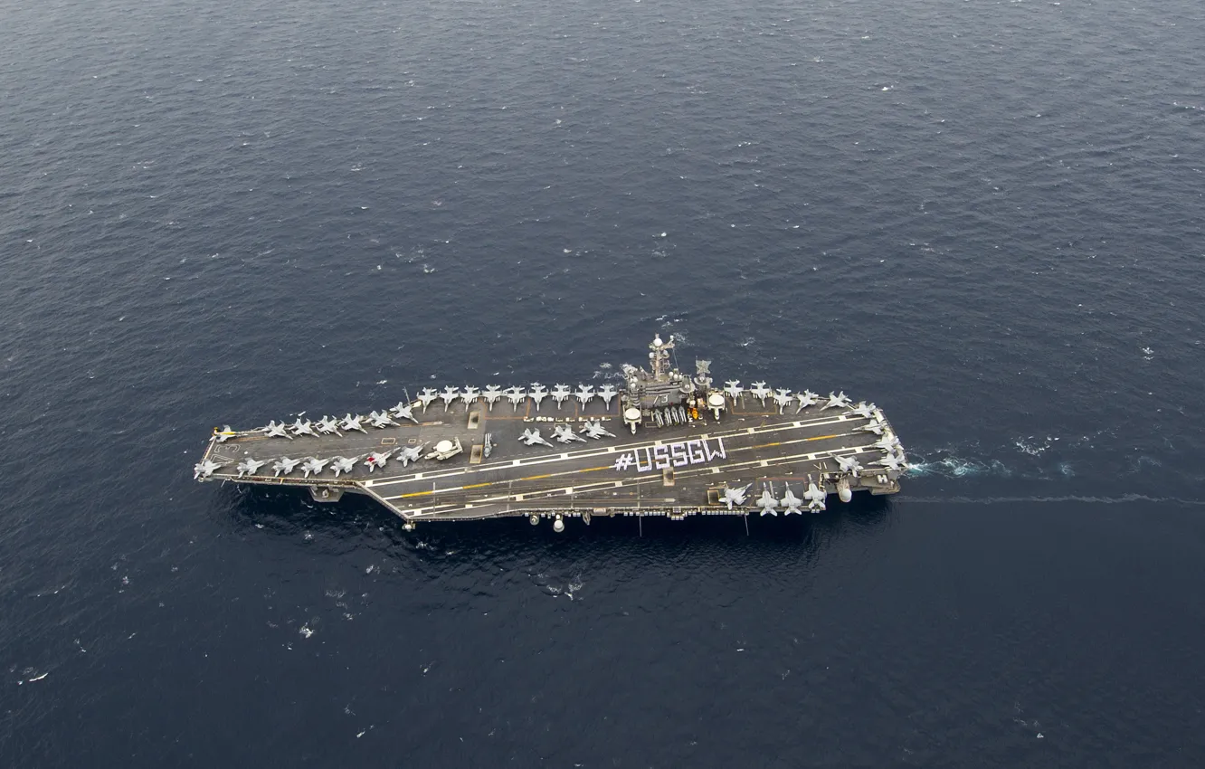 Фото обои USS George Washington, aircraft carrier, CVN 73