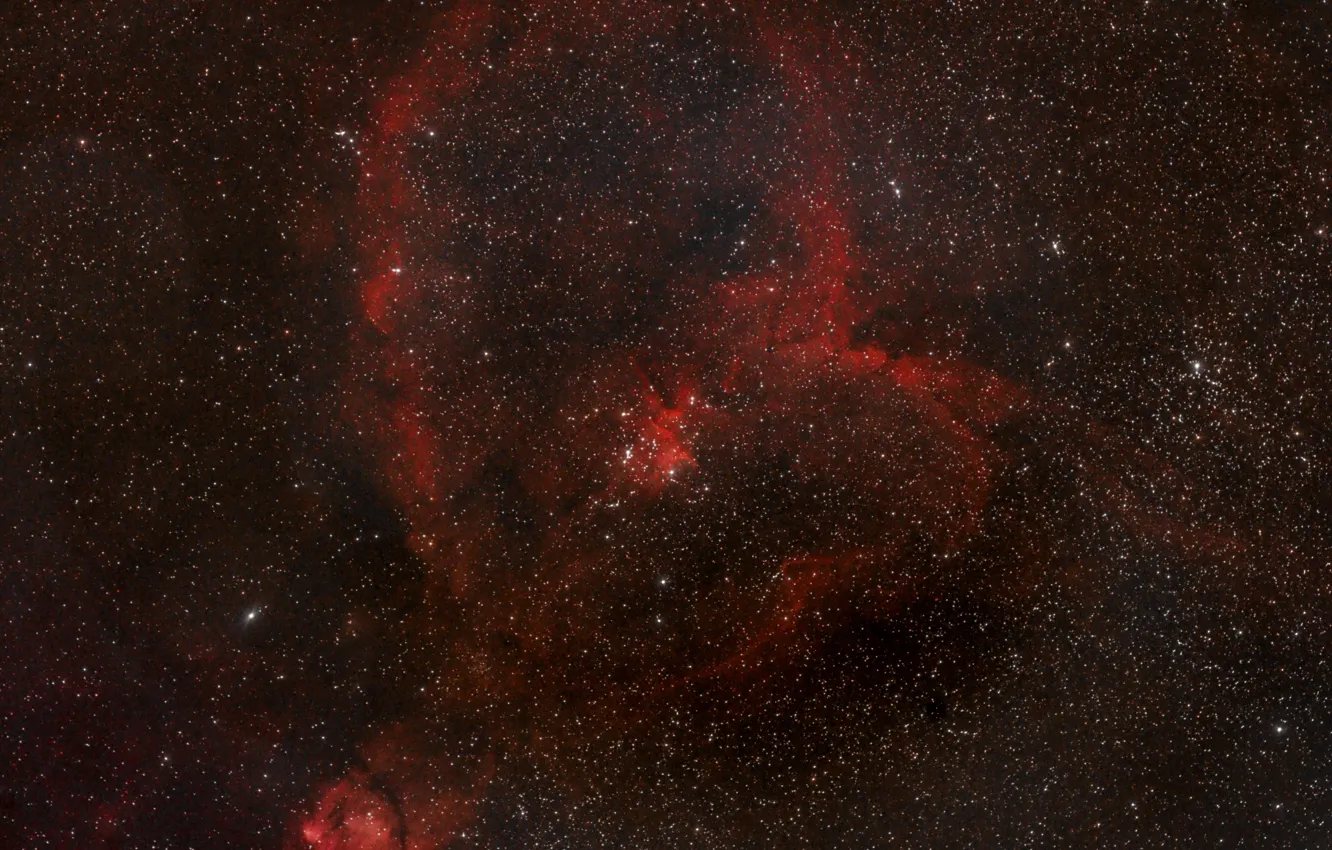 Фото обои космос, звезды, IC 1805, Heart Nebula