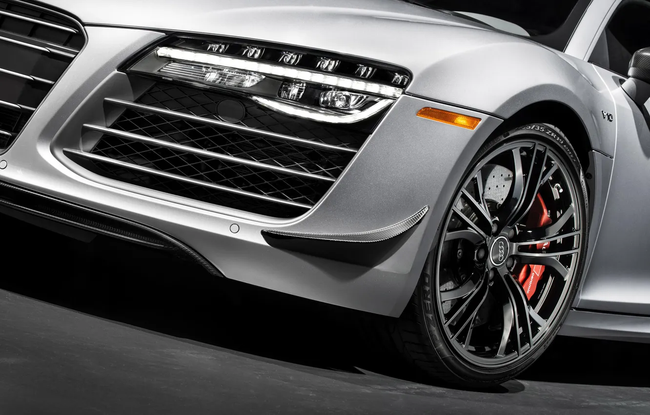 Фото обои Audi, ауди, фара, колесо, суперкар, бампер, 2014