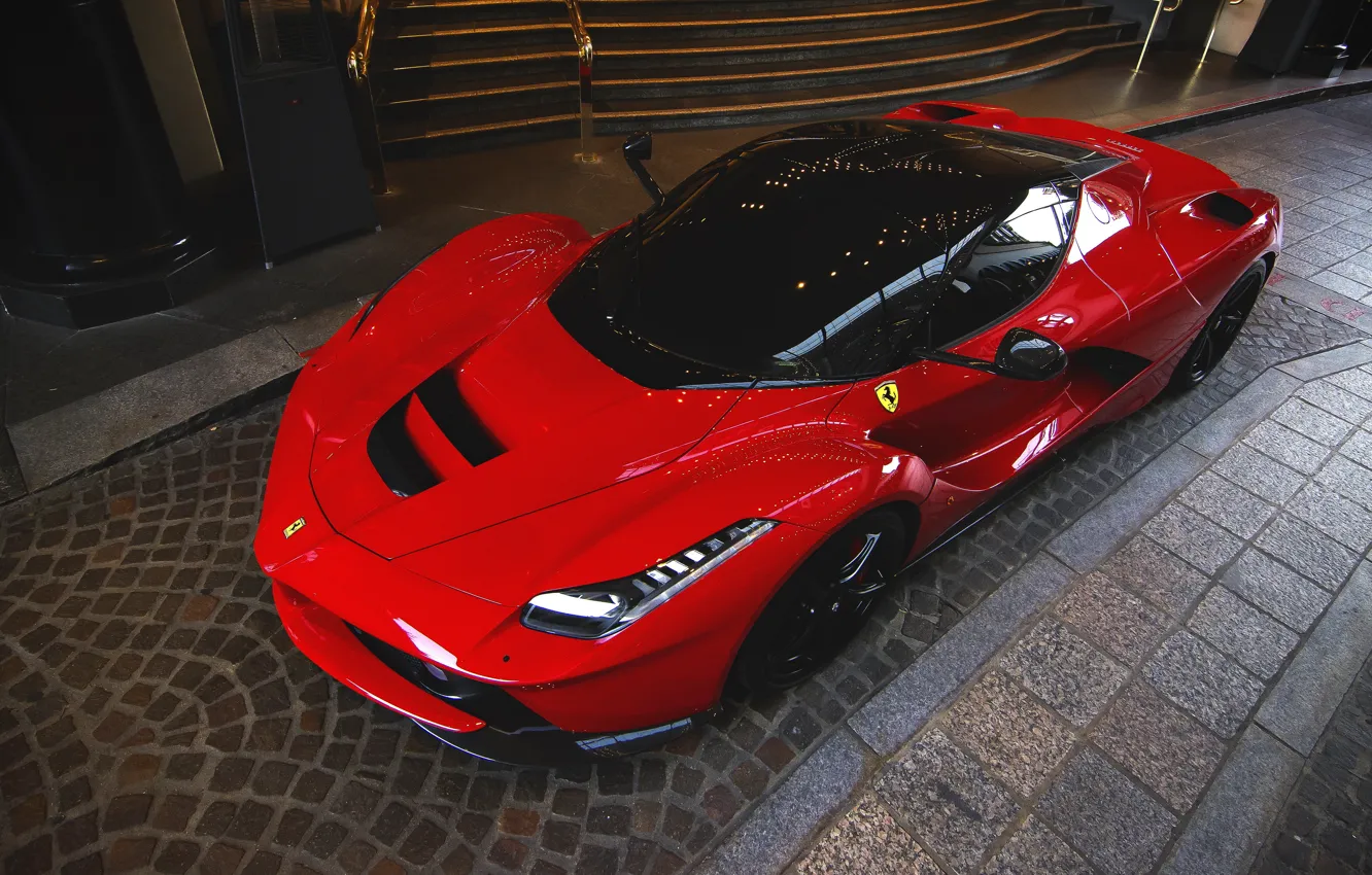 Фото обои red, supercar, Ferrari LaFerrari