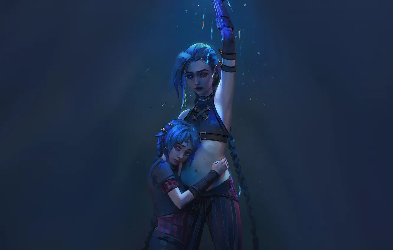 Фото обои фон, девочка, lol, League Of Legends, Jinx, game art, Playful Mayhem