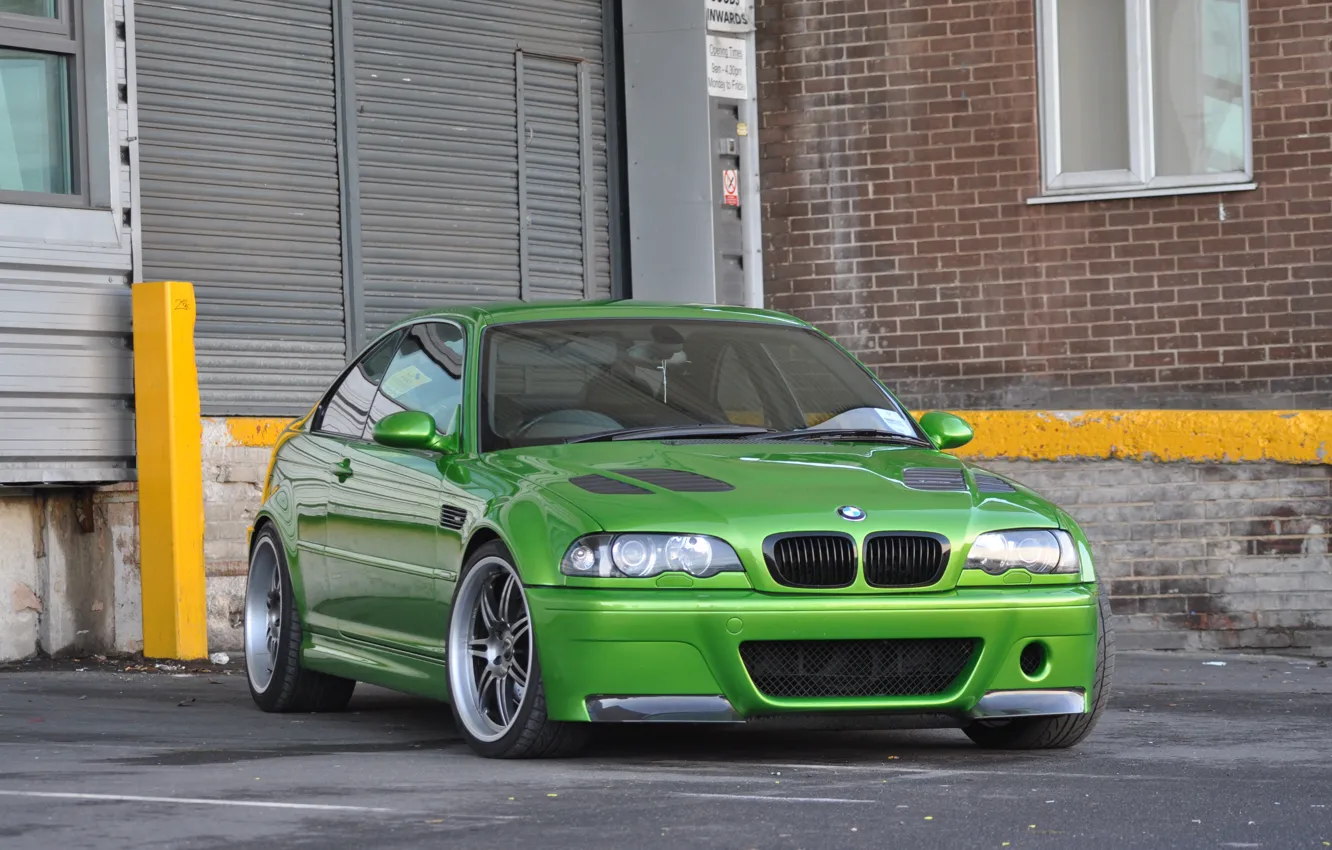Фото обои BMW, Carbon, Green, E46, M3