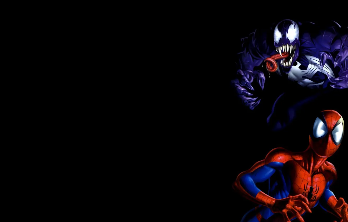 Фото обои фон, marvel, comics, Venom, Peter Parker, Spider Man, ultimate spider man