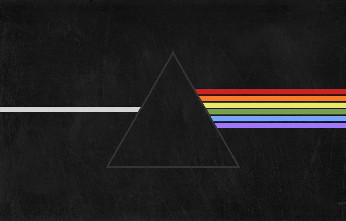 Фото обои Музыка, Треугольник, Pink Floyd, Рок, Тёмная сторона Луны, The Dark Side of the Moon, Триангулярная …