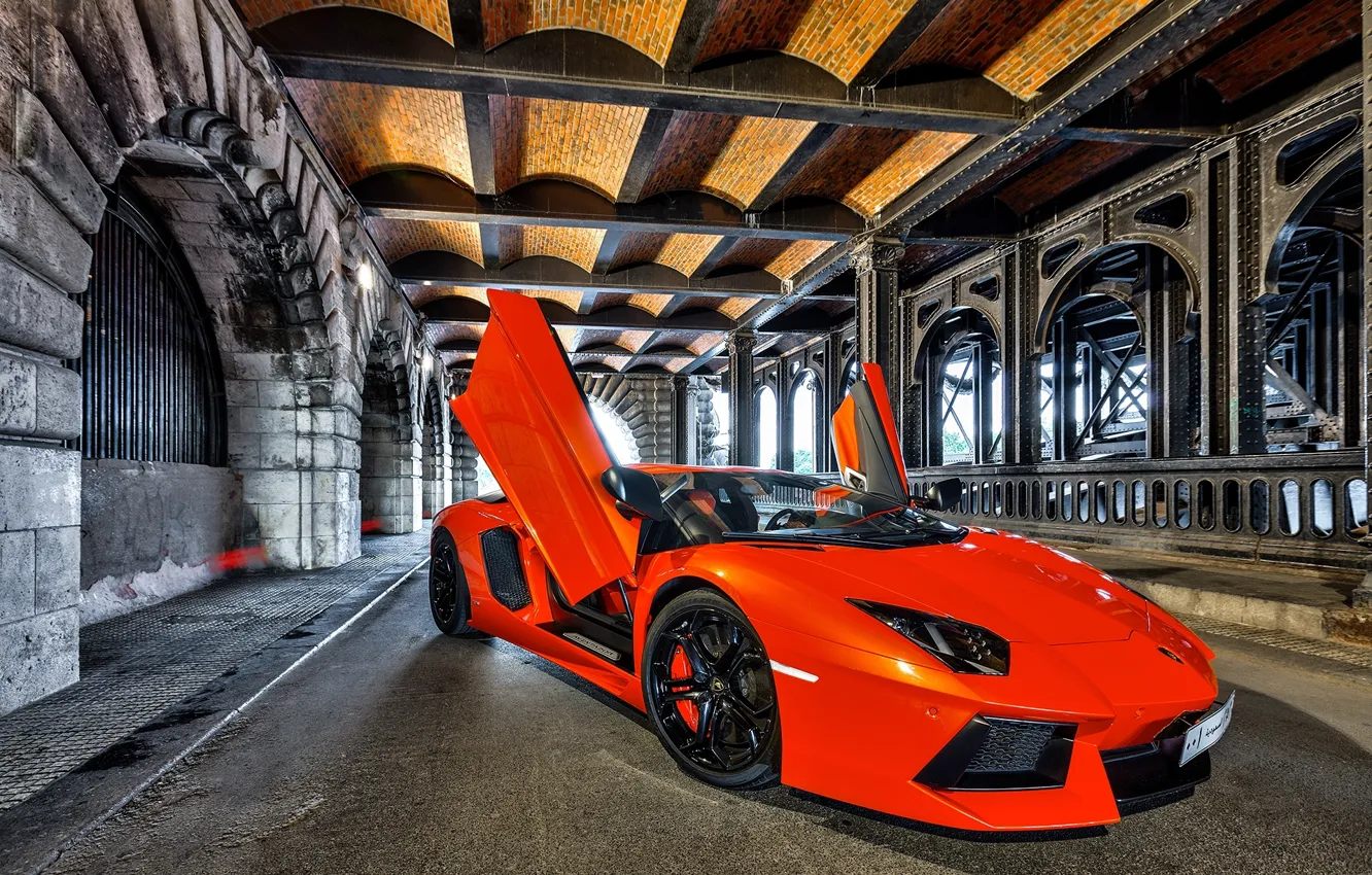 Фото обои Авто, Lamborghini, Тюнинг, Машины, Тоннель, LP700-4, Aventador