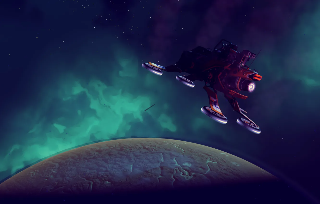 Фото обои космос, фантастика, планета, No Man's Sky