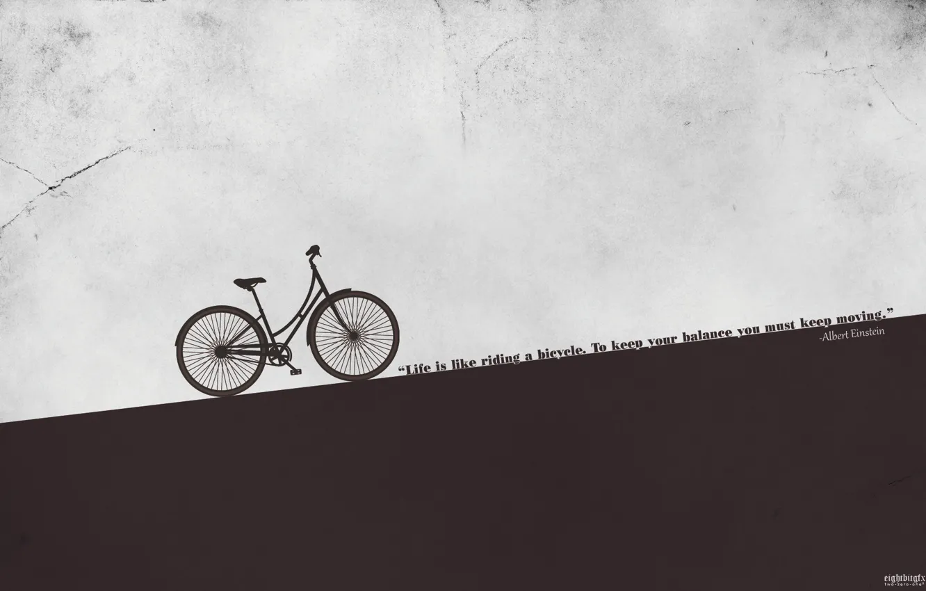 Фото обои велосипед, арт, bicycle, фраза