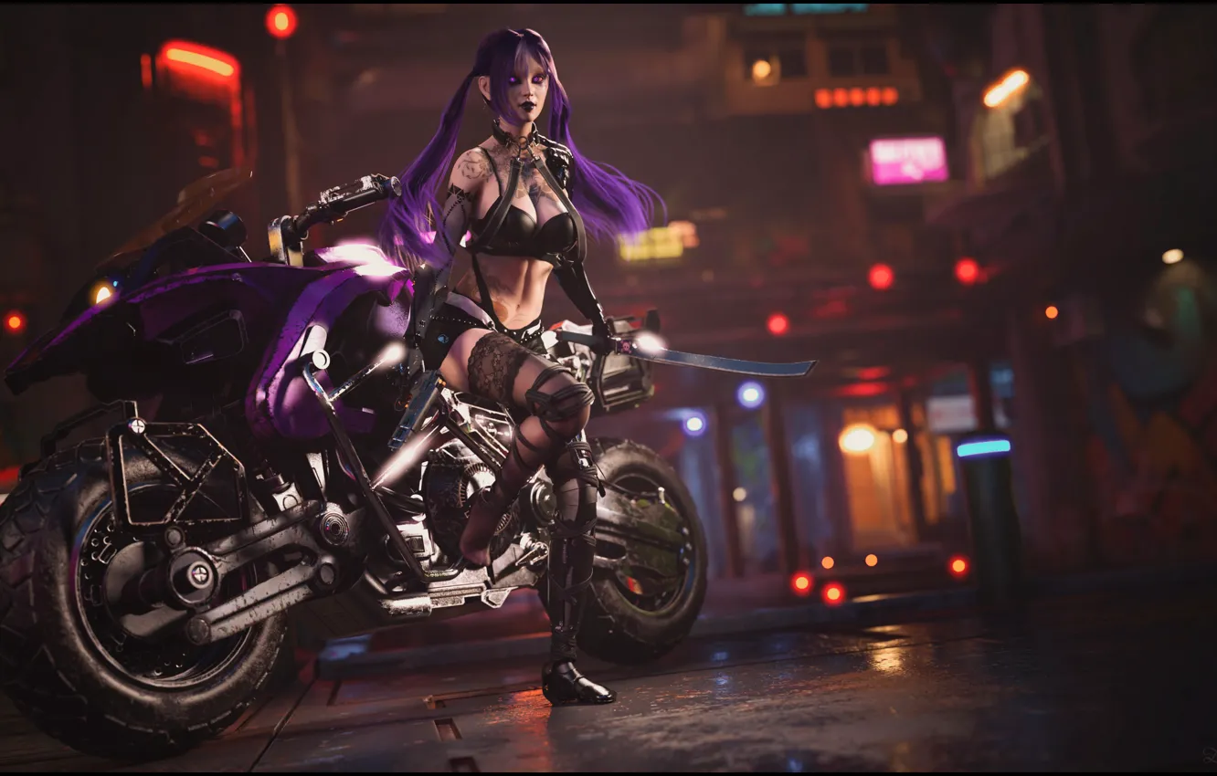Фото обои взгляд, девушка, game, Kira, персонаж, Cyberpunk, Desert Stalker, zetan