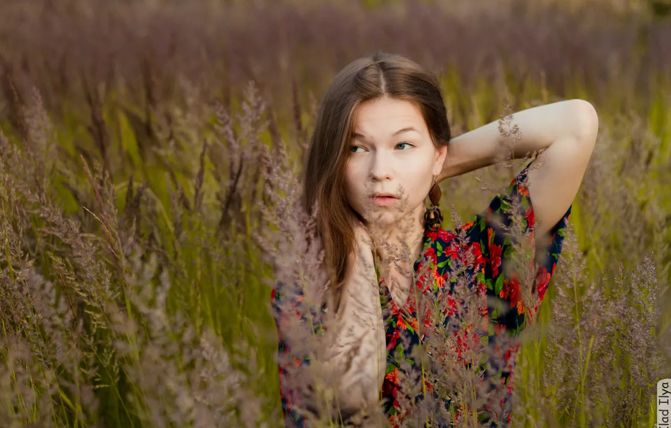 Фото обои поле, девушка, фотограф, girl, photography, photographer, Ilya Klad, Илья Кладь