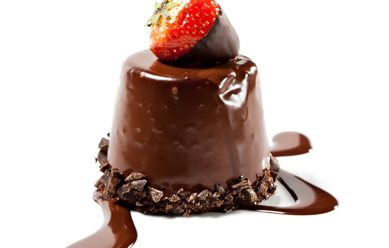 Фото обои ягоды, шоколад, пирожное, cake, desert, десерт, сладкое, sweet