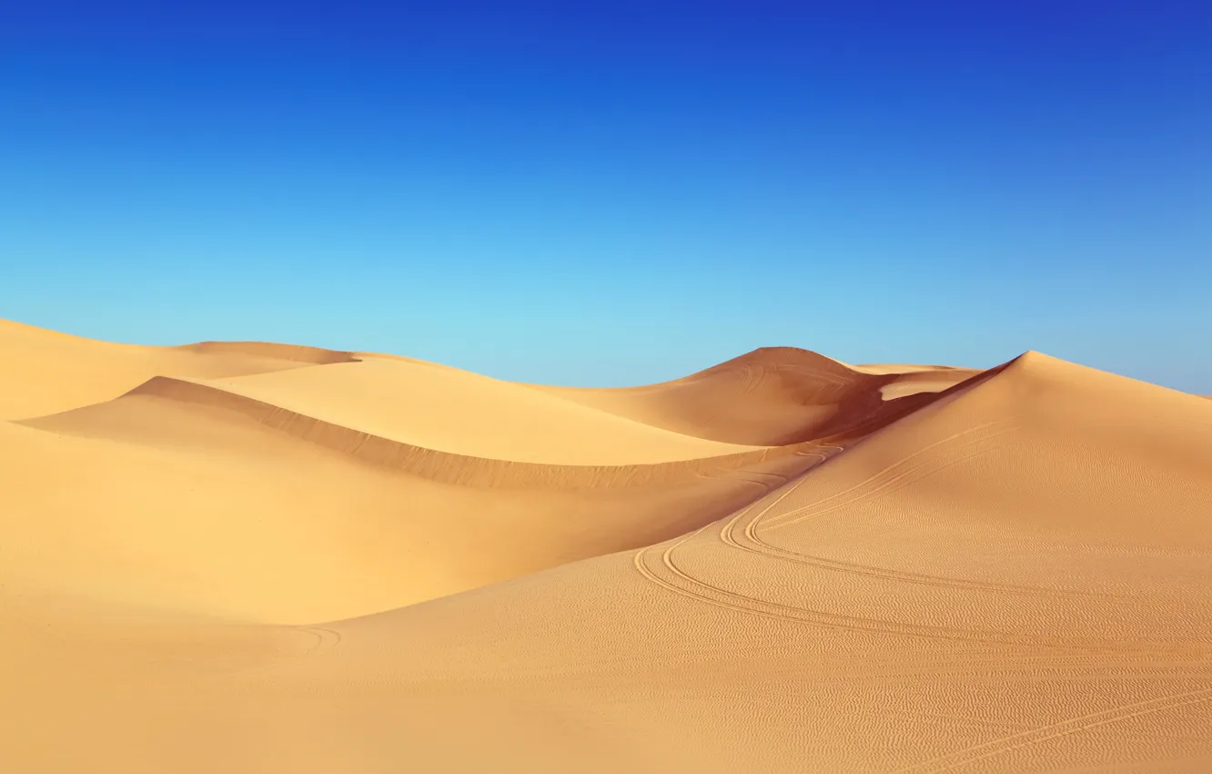 Фото обои песок, небо, Калифорния, США, дюні