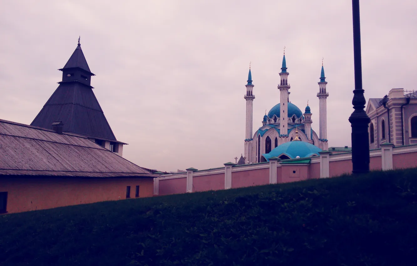 Фото обои Кремль, Казань, Мечеть, Татарстан, Кул-Шариф, Красота рядом