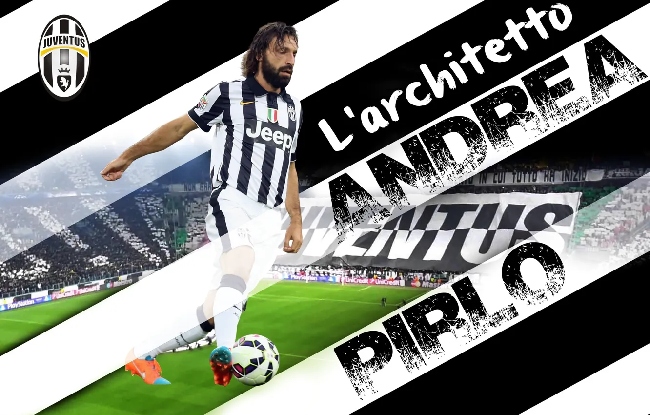 Фото обои wallpaper, sport, football, player, Andrea Pirlo, Juventus FC, Juventus Stadium, L'architetto
