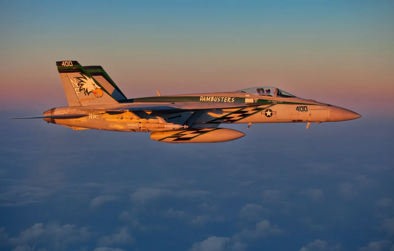 Фото обои полет, истребитель, пилот, Super Hornet, F-18, палубный