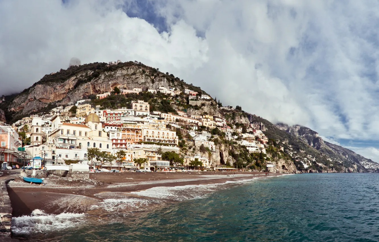 Фото обои Italy, Campania, Amalfi Coast, Positano, Gulf of Salerno