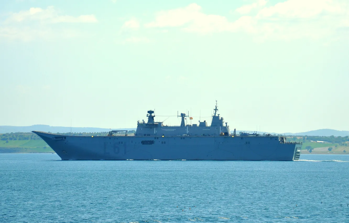 Фото обои легкий, УДК, ВМС Испании, SNS Juan Carlos l, многоцелевой авианосец