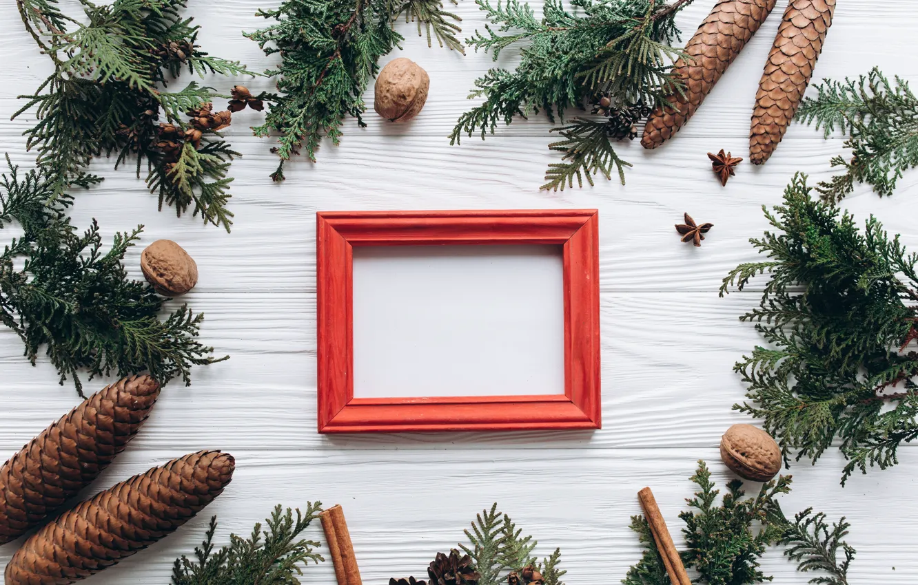 Фото обои украшения, рамка, Новый Год, Рождество, Christmas, wood, New Year, decoration