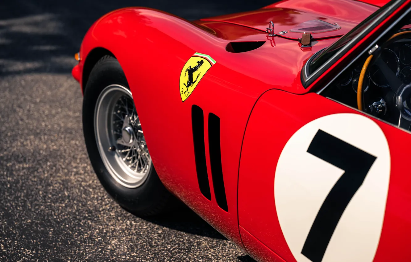 Фото обои Ferrari, close-up, 1962, 250, Ferrari 250 GTO, Ferrari 330 LM