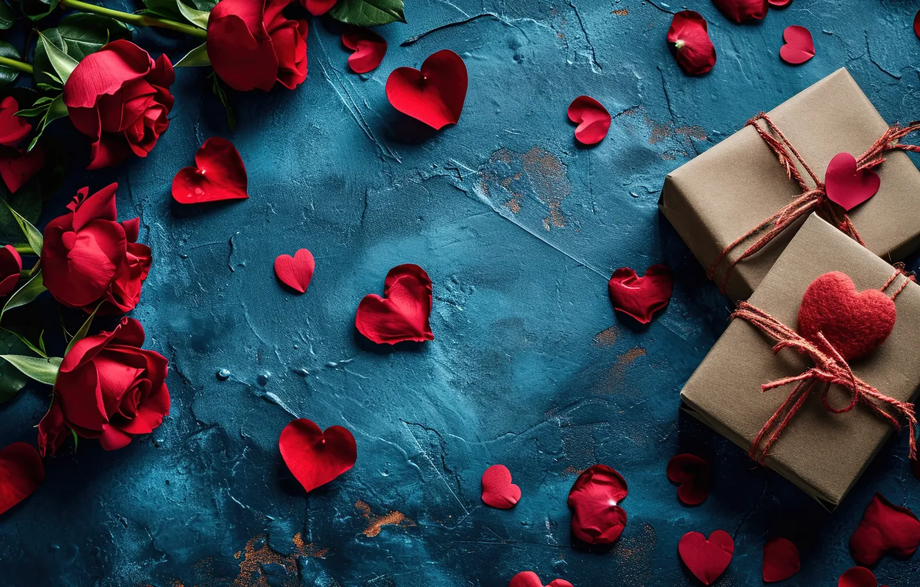 Фото обои любовь, цветы, подарок, романтика, сердце, розы, love, happy