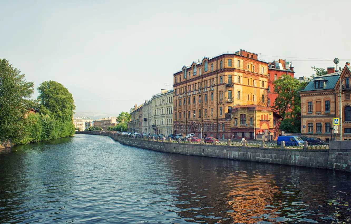 Фото обои река, дома, Russia, питер, санкт-петербург, St. Petersburg