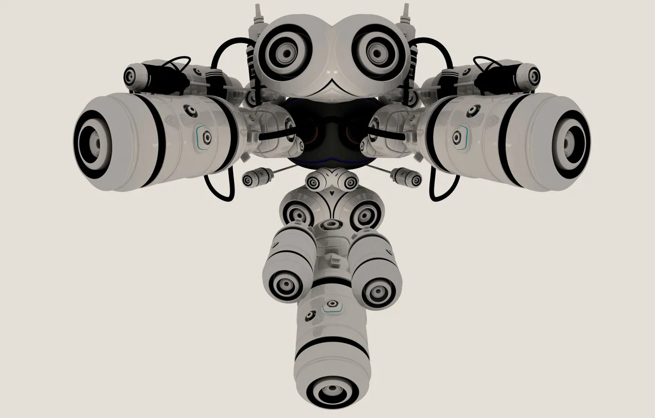 Фото обои робот, камеры, дроид