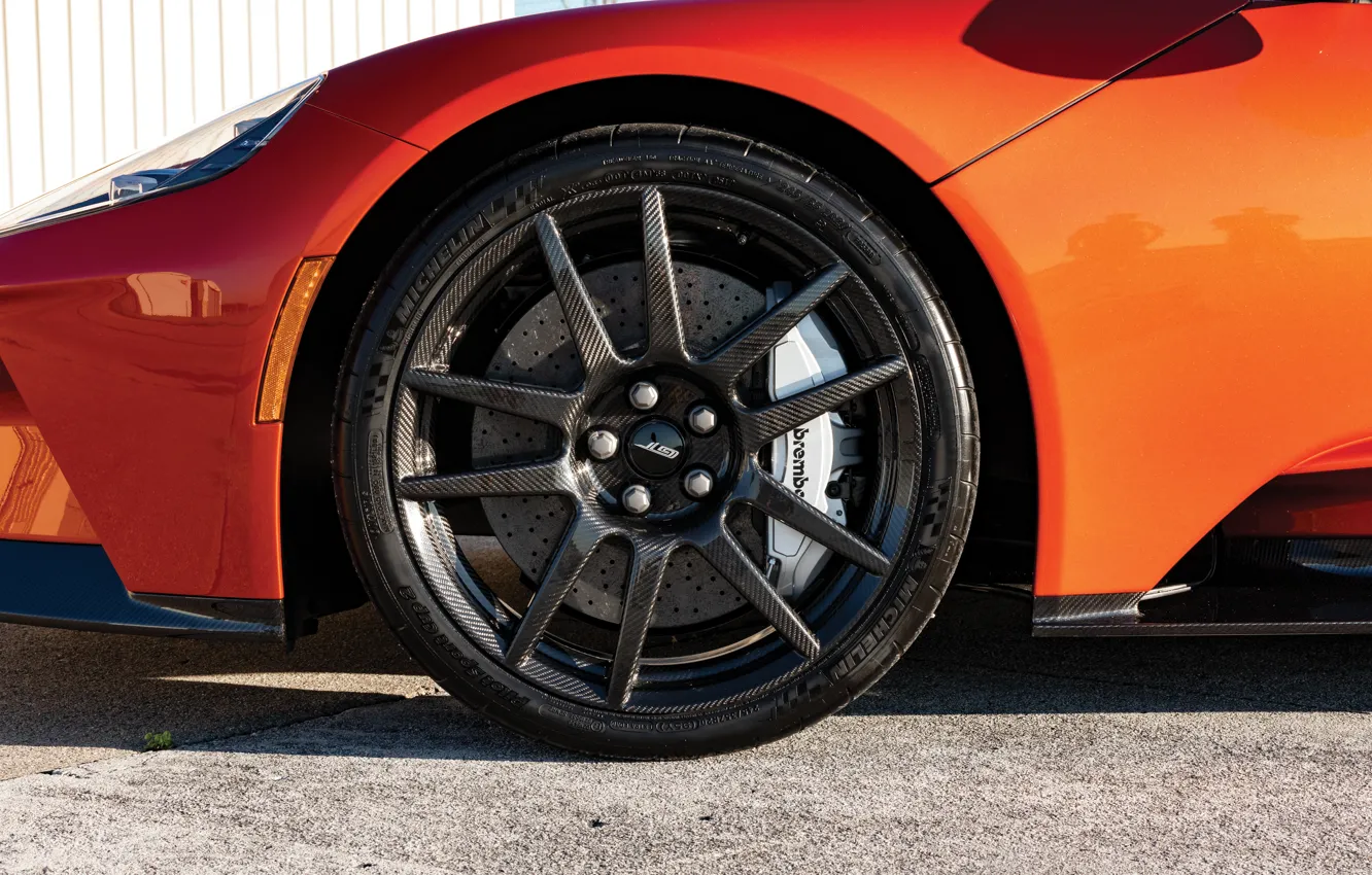 Фото обои Ford, колесо, суперкар, Ford GT, 2017, H063, Beryllium Orange