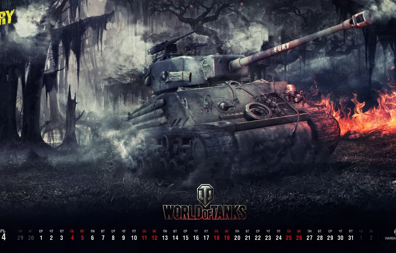 Фото обои Игры, США, Games, Art, World of Tanks, Wargaming Net, FuriousGFX, Sherman Fury