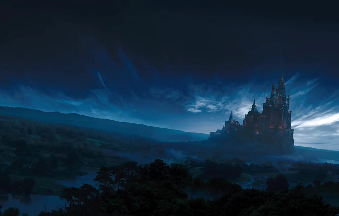 Фото обои Замок, castle, Concept art, Maleficent, Малефисента, американский фэнтезийный художественный фильм, Valentin Petrov