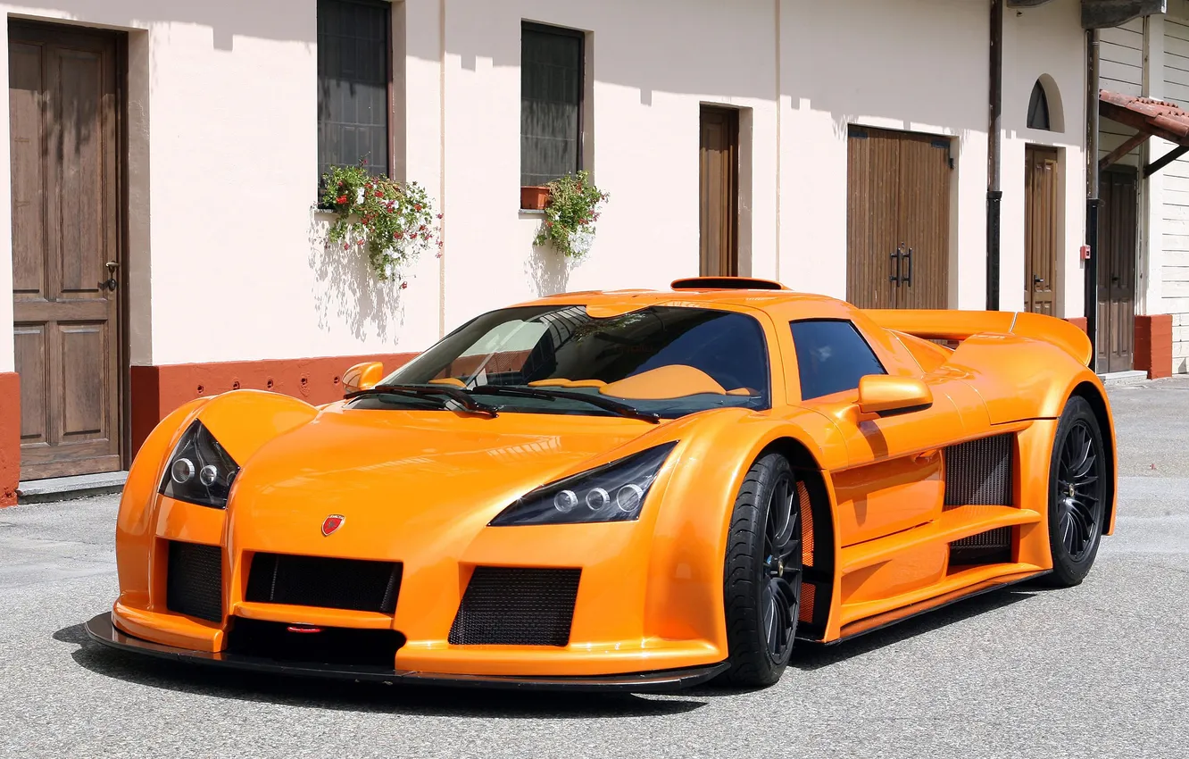 Фото обои Машина, Оранжевый, Машины, Orange, Gumpert, Car, Автомобиль, Cars