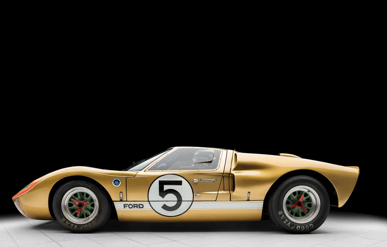 Фото обои Ford, Профиль, 1966, 24 Hours of Le Mans, 24 часа Ле-Мана, GT40, Спорткар, Sports car