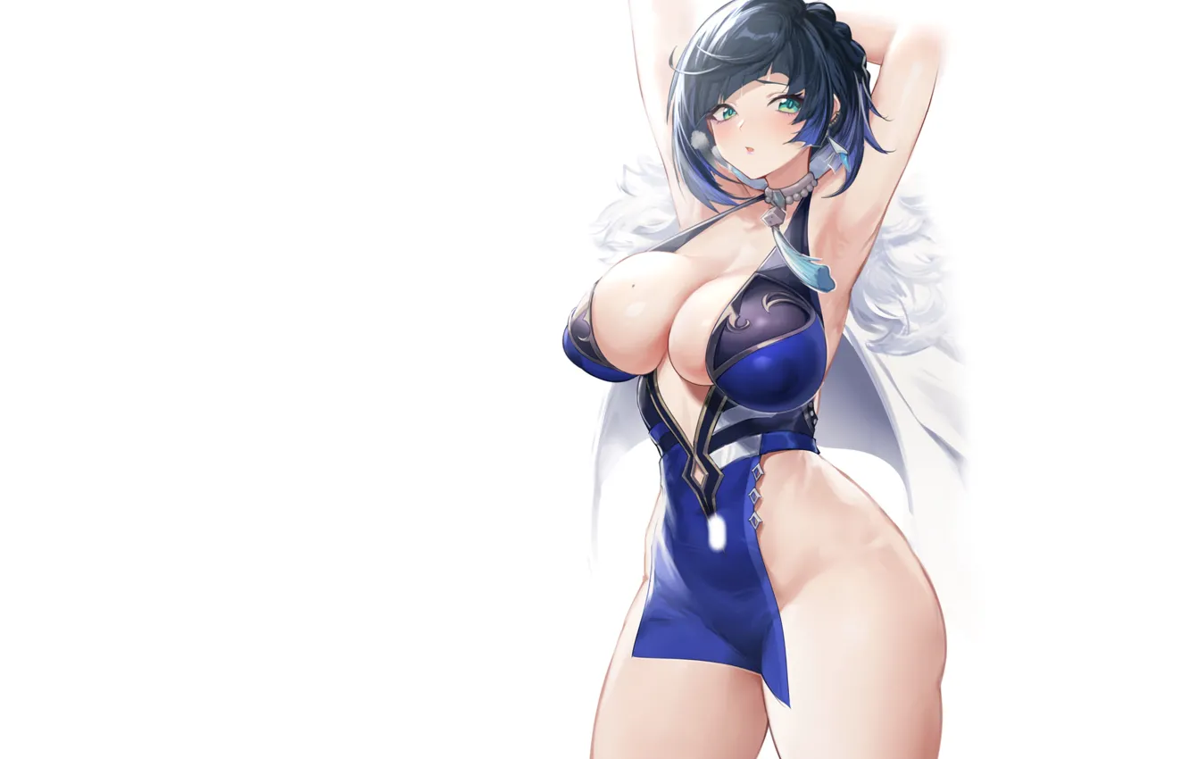 Фото обои girl, hot, sexy, big boobs, babe, oppai, big breasts, anime girl