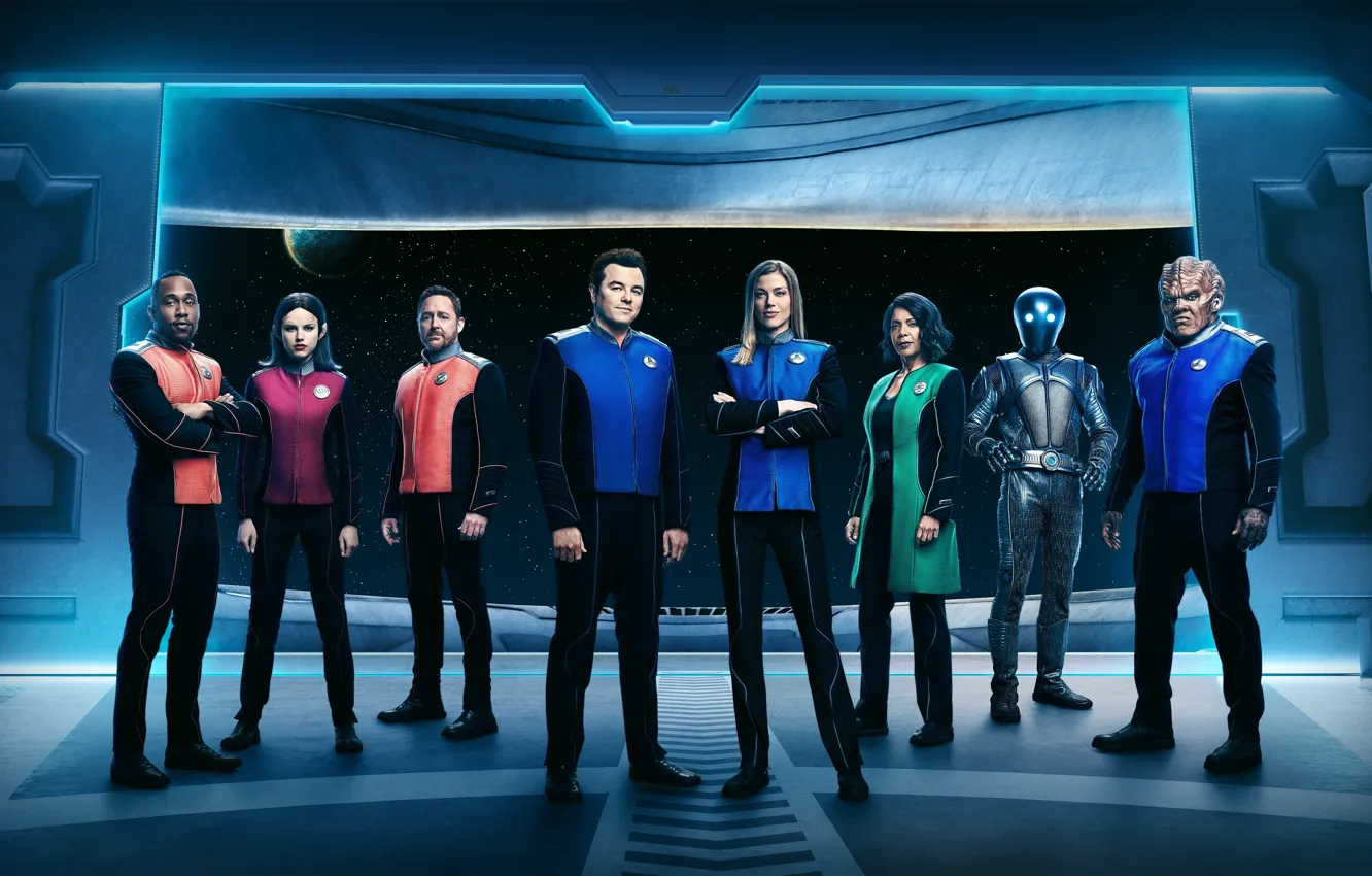 Фото обои взгляд, актёры, сериал, Фильмы, The Orville, Орвилл