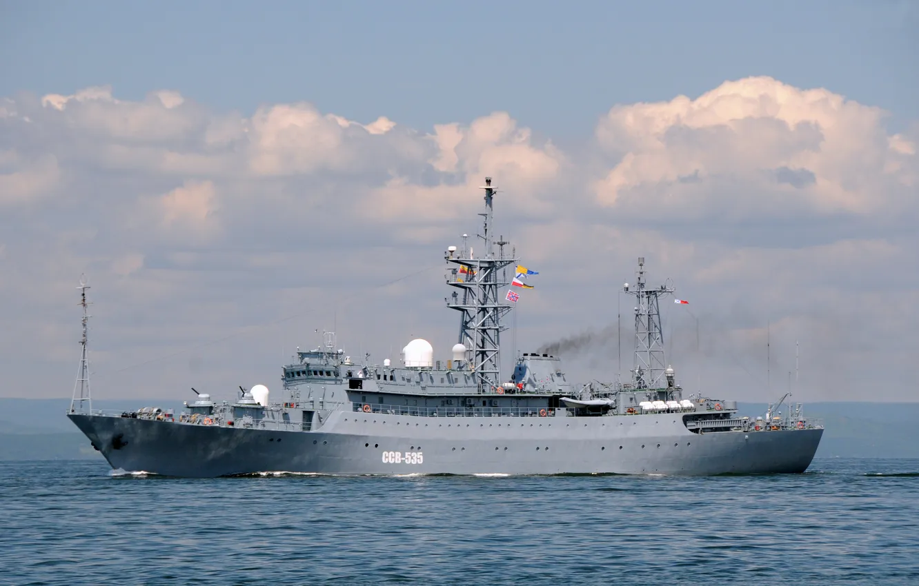 Фото обои корабль, средний, разведывательный, ССВ-535