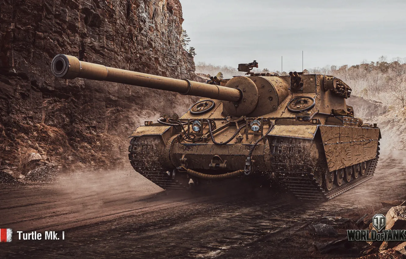 Фото обои WoT, World of Tanks, Wargaming, Turtle Mk.I