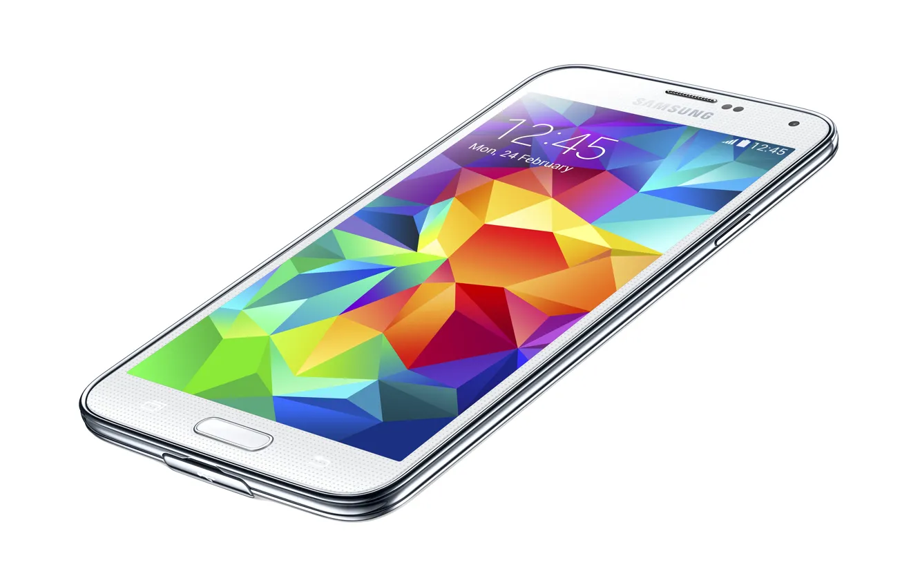 Фото обои белый, смартфон, тонкий, Galaxy S5