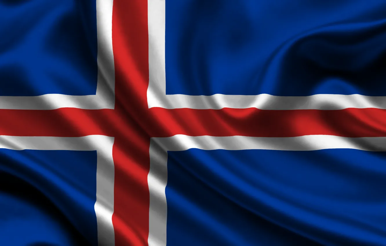 Фото обои флаг, Исландия, iceland
