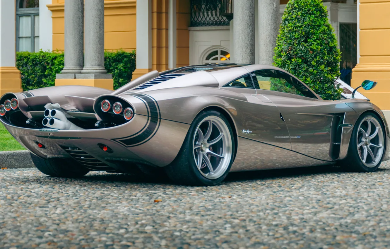 Фото обои машина, Pagani, задок, гиперкар, Huayra, Pagani Huayra Codalunga