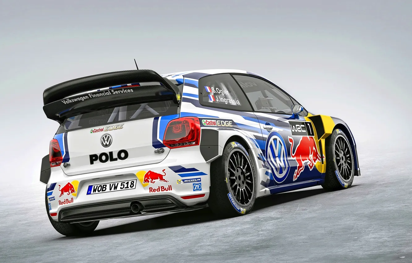Фото обои Volkswagen, WRC, фольксваген, поло, Polo R, 2015