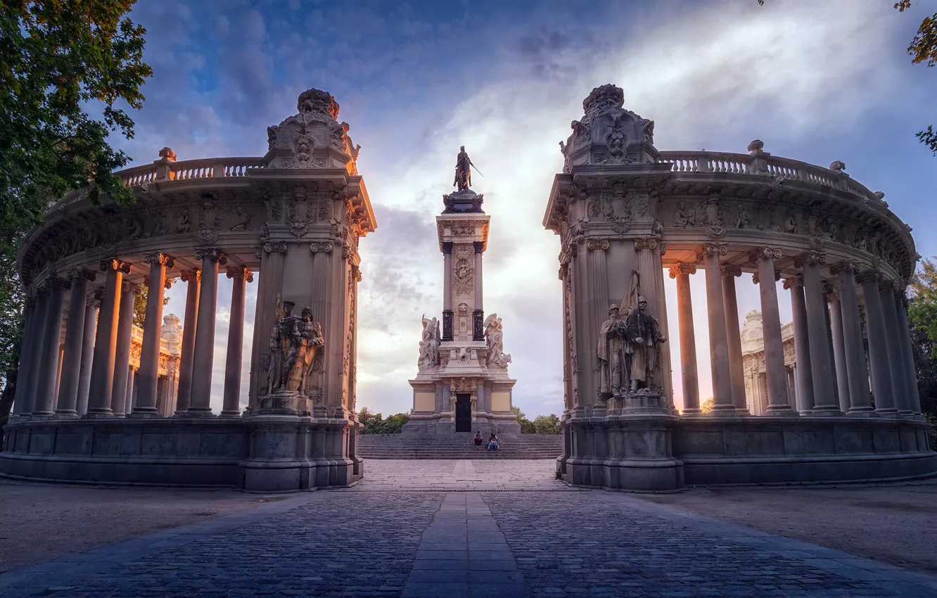 Фото обои Madrid, Monument, Architectural Column, Famous Place