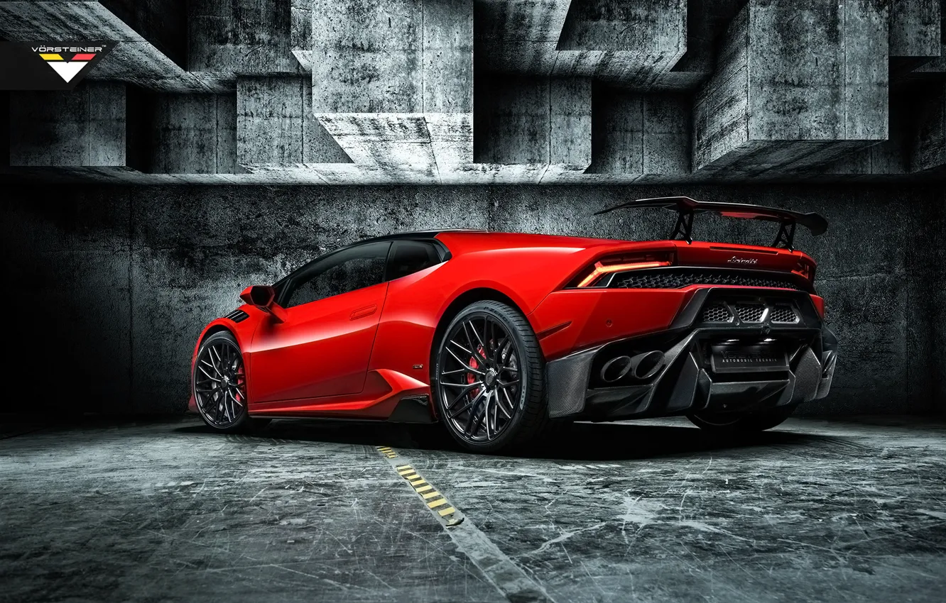 Фото обои Lamborghini, вид сзади, Vorsteiner, Ламборгини, Huracan, Novara Edizione