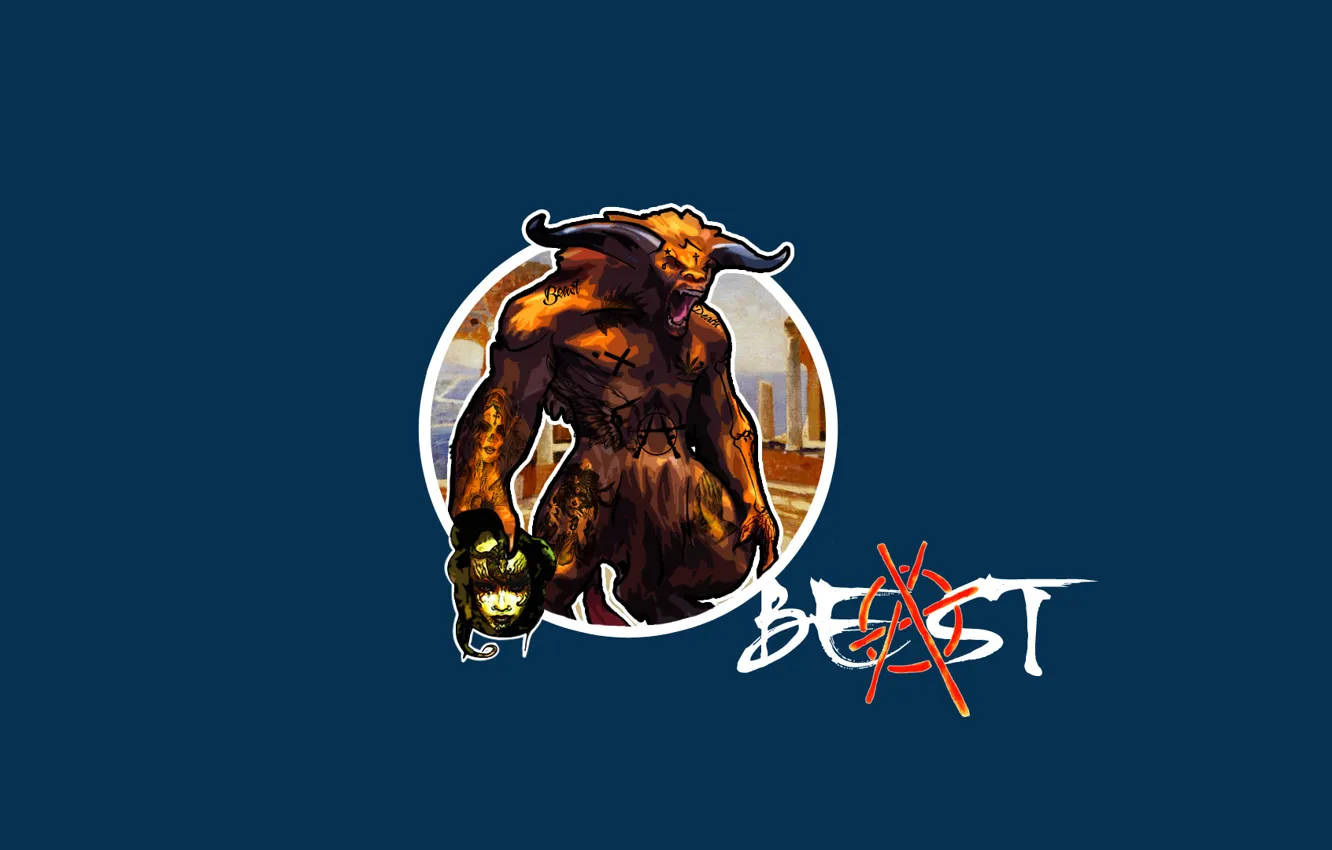 Фото обои обои, Греция, зверь, стикер, наклейка, на рабочий стол, beast, anarchy