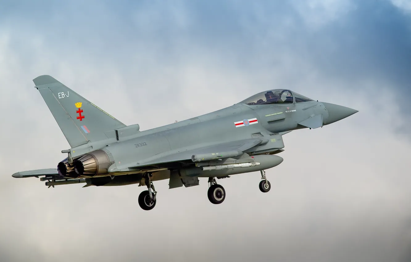 Фото обои небо, истребитель, Eurofighter Typhoon