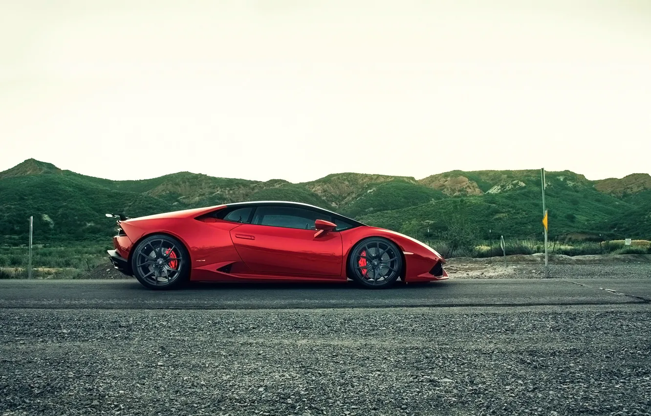 Фото обои Lamborghini, red, supercar, Vorsteiner, Huracan, Verona Edizione