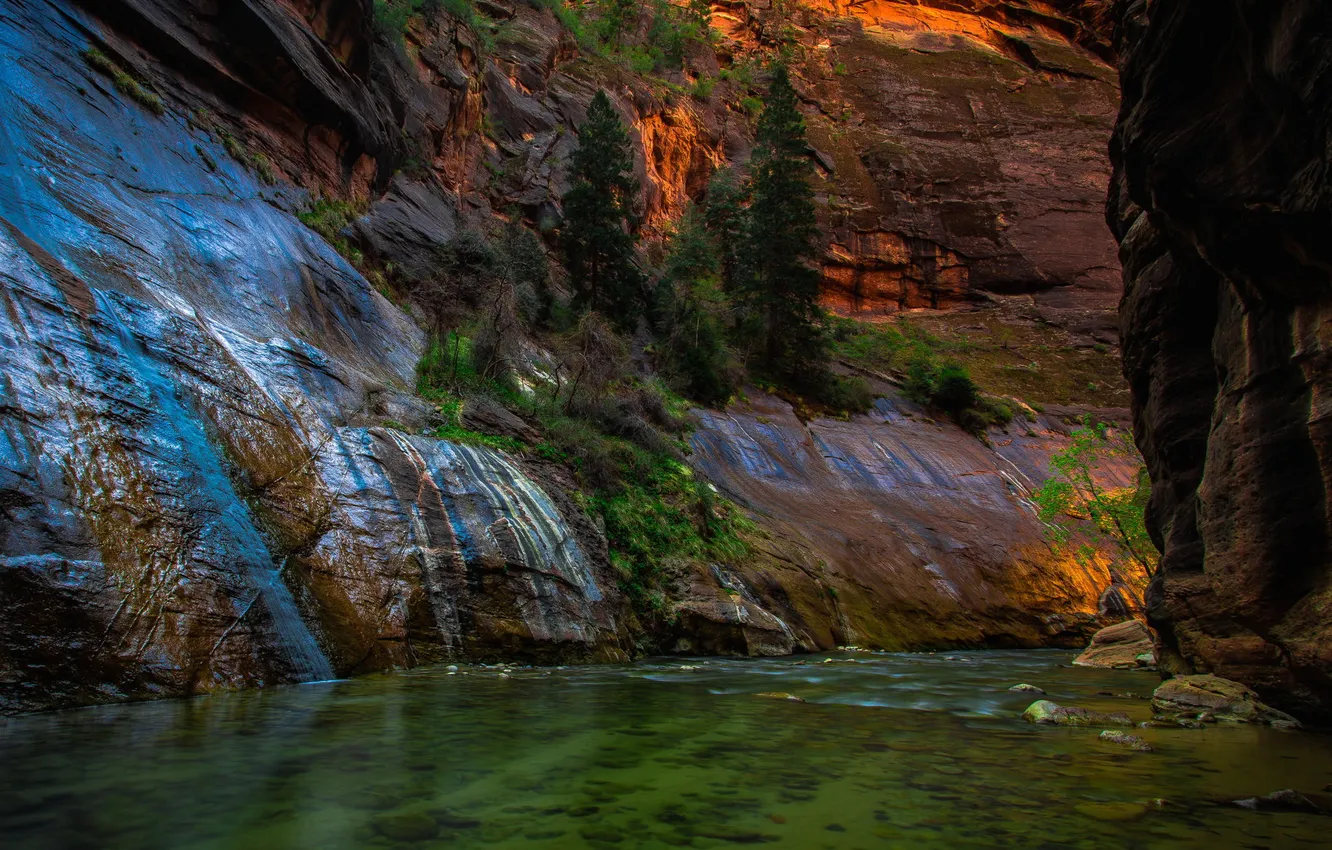 Фото обои вода, природа, река, каньон, национальный парк